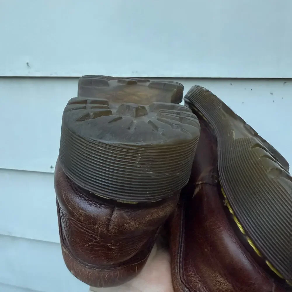 Y2K Dr. Martens 8312 Brown Chunky Grunge Chunky Sole Oxford Leather Shoes US W9